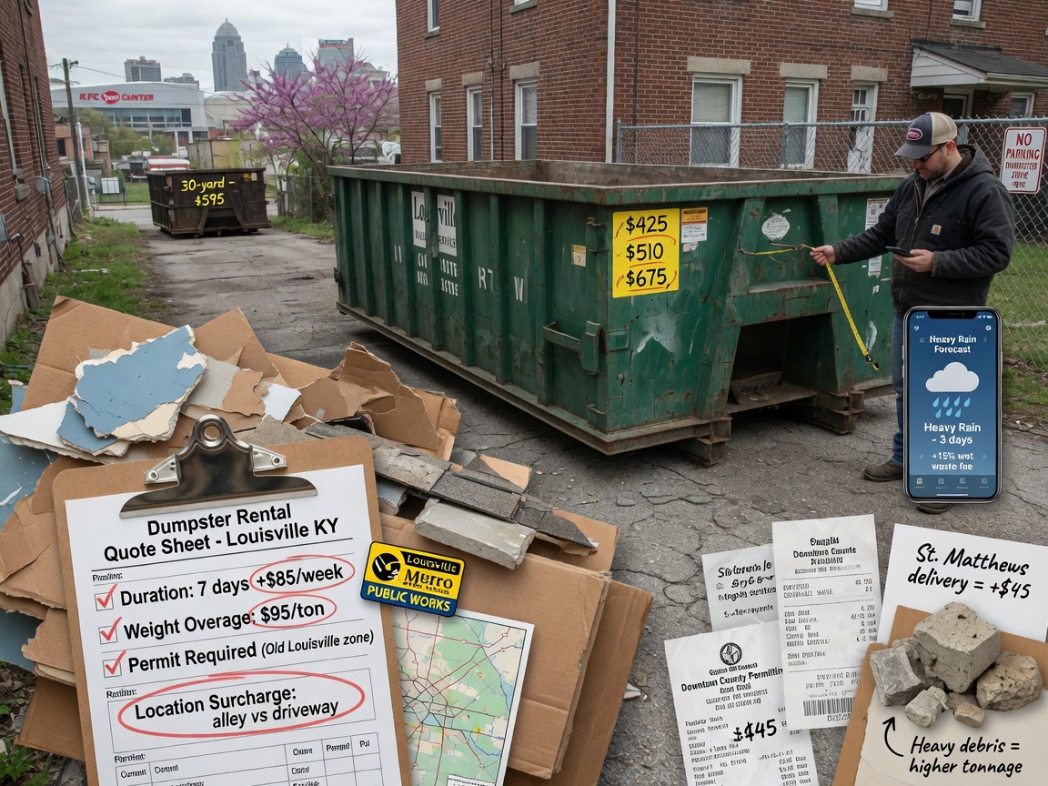 Factors Affecting Dumpster Rental Costs in Louisville KY
