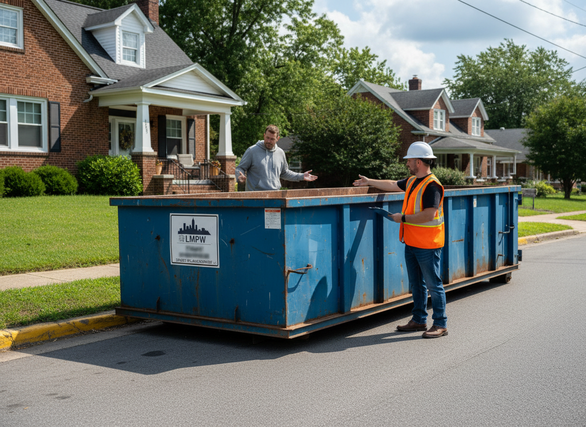 Louisville Dumpster Rental Permit Requirements for Street Placement